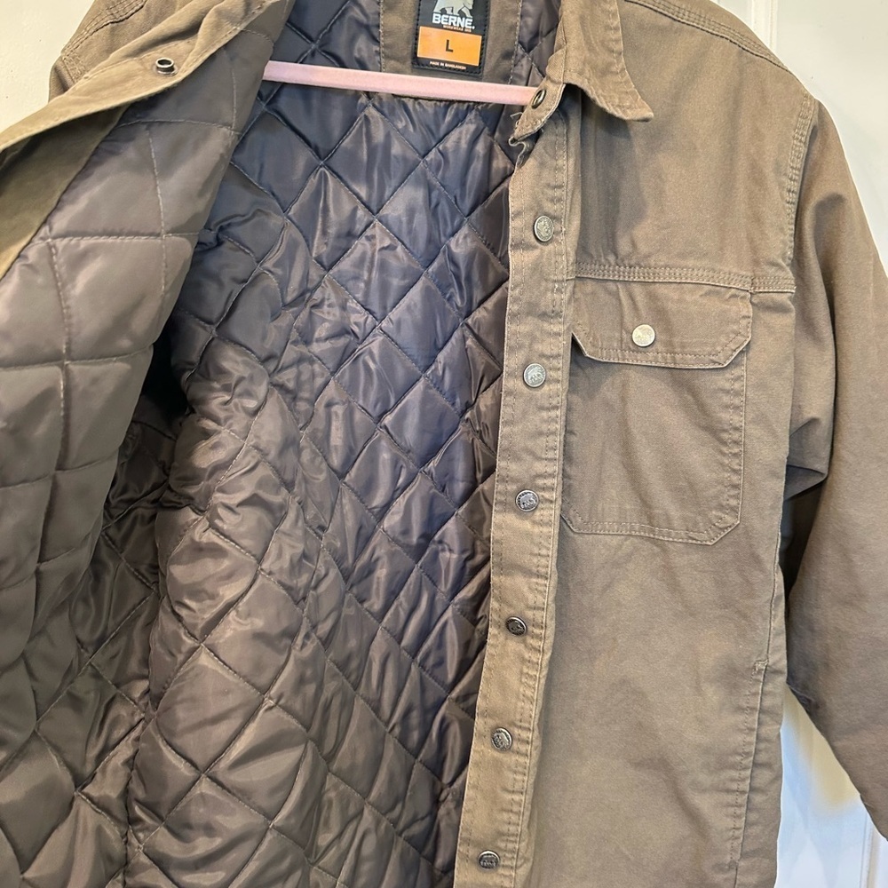 Berne Men's Caster Workwear Barn Jacket Quilted Lining L - Picture 3 of 4